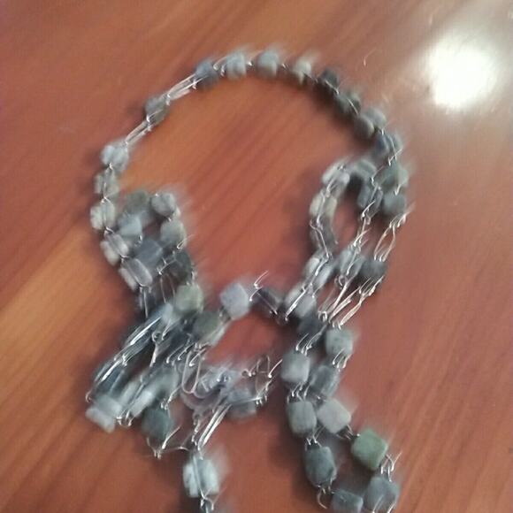 Catholic Rosary Irish Connemara Marble Cube Beads Celtic Cross Vintage Vtg - Picture 7 of 9